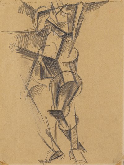 Cubist Man (Standing Figure) by Lyubov Sergeevna Popova